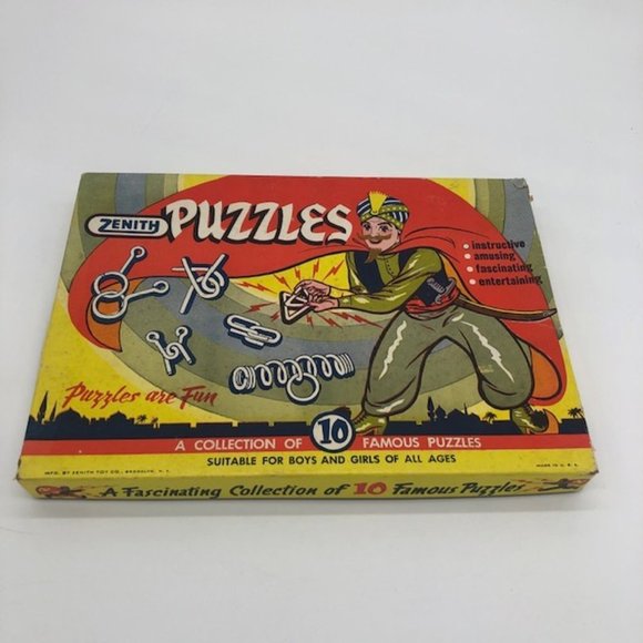 Zenith Toy Co. Other - Rare, vintage Zenith Puzzles A Collection of 10 famous Puzzles (metal)